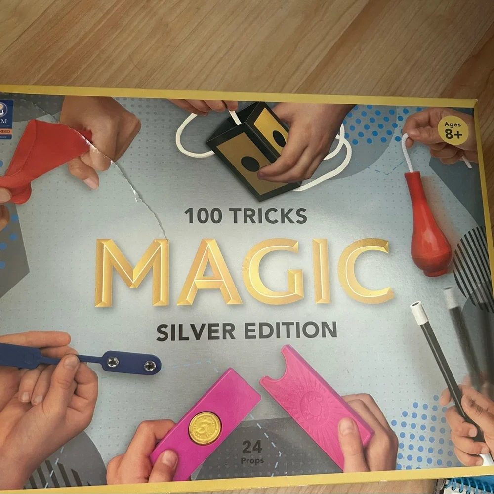 Magic Silver Edition 100 Tricks Set - Pink and Red